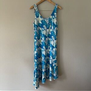 Fresh Produce Floral Watercolor Midi Asymmetrical Dress Size L